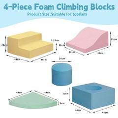 5-Piece Climbing Toys for 1 Year Old, Toddler Climbing Toys Indoor, Soft Play…