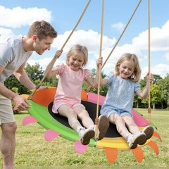 40 Inch Saucer Swing for Kids, 600 lb Flying Disc Tree Swing with Hanging