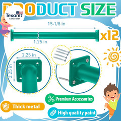 12 Pack Monkey Bars Swing Set Accessories Rods Playset Ladder Rungs Hardware Kit
