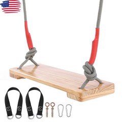 Pinewood Wooden Swing Seat Height Adjustable All-in-One Swing Kit Heavy Duty