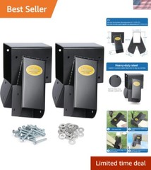 Heavy Duty Swing Set Brackets for A-frame Construction – Rust-Resistant Black…