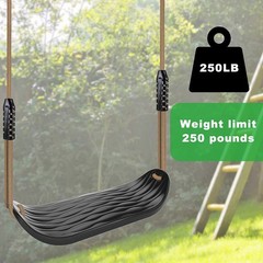 Asiento De Columpio SELEWARE Antideslizante Con Cuerda Ajustable Negro