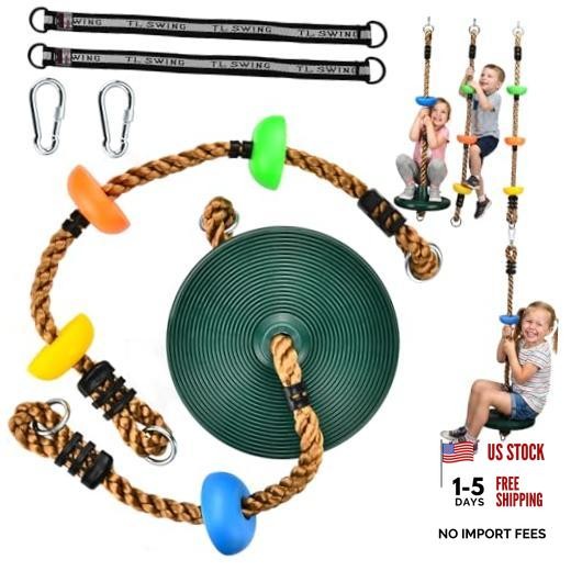 Connectable Tree Swing Combo for Kids Muticolor Connectable Swing (2 Pack)