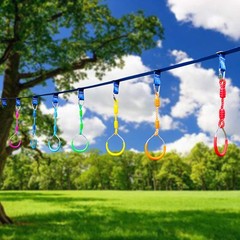 7-Pack Colorful Ninja Rings – Gymnastic Ring, Swing Bar Ring, Monkey Rings fo…