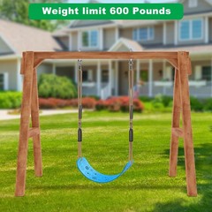 SELEWARE Blue Adjustable Kids Swing Seat for Indoor/Outdoor Play, 500lb Support.