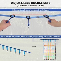 Climbing Net for Kids Outdoor,Climbing Cargo Net Kids Playground,Ninja Line…