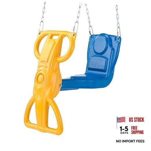 Swing-N-Slide Wind Rider Glider Swing – Yellow/Blue – 72″ H x 14″ No Hangers