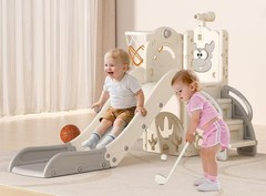 Toddler Slide for Kids, 6 in 1 Indoor Outdoor Toddler Slides Playground with …