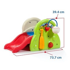 Toddler Sports Playset Activity Center – Indoor/Outdoor Slide, Bat & Balls, Dura