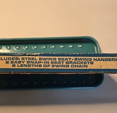 Vintage 1960s Blazon Swingset Swing Turquoise Metal EUC Complete in Box USA