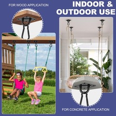 Hammock Hooks 2 Pack Heavy Duty Hammock Hanging Kit M8 Pad Eye Hanging Hooks