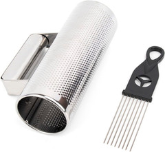 Metal Guiro Stainless Steel Hand Percussion Musical Instruments with Scraper 8″