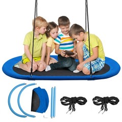 60″ Saucer Tree Swing Surf Outdoor Adjustable Kids Giant Oval Platform Swing Set