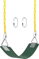 Heavy Duty Flexible Swing Seat with Metal Triangle Ring, 60″ Anti-Rust Chain …