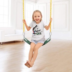 Heavy Duty Flexible Swing Seat with Metal Triangle Ring, 60″ Anti-Rust Chain …