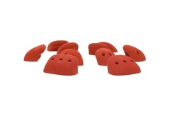 Atomik Rock Climbing Holds Set of 10 Medium Screw-On Basic Jugs in Rust