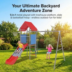 Playground Swing Sets Playset for Backyard with Slide Outdoor Play Set for Kids