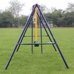 2 in 1 Toddler Swing Set w/ Belt Swing & Glider, Blue, for Backyard Outdoor Play