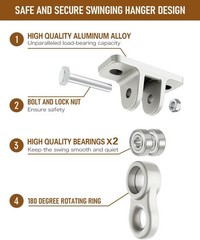 Heavy Duty Porch Swing Hangers Kit Swing Hardware Hooks | Aluminum alloy
