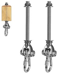 2 Heavy Duty Swing Hangers 180° Stainless Steel Swing Hooks 800LBS Capacity