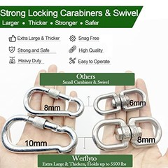 Safe Tree Swing Hanging Straps Kit, 3FT/10FT//20FT, Heavy Duty Holds 15FT black