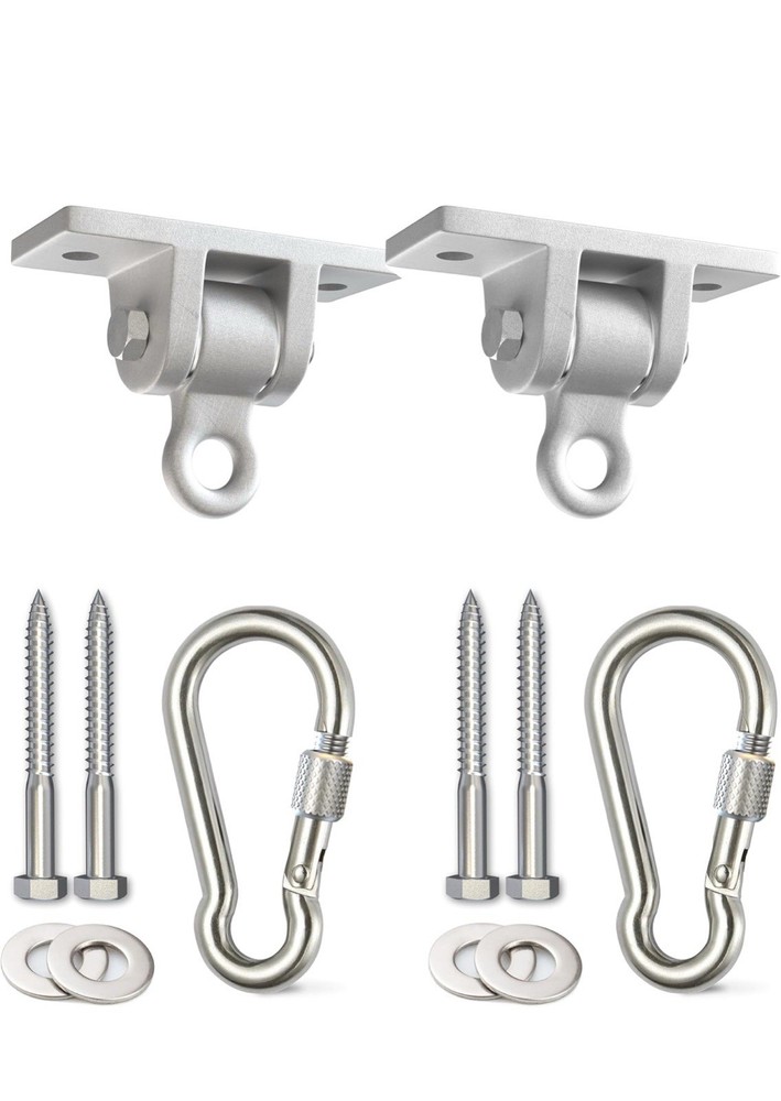 Jungle Gym Kingdom Swing Set Hangers – 2 Heavy Duty Brackets with Locking Snap H
