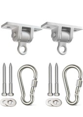 Jungle Gym Kingdom Swing Set Hangers – 2 Heavy Duty Brackets with Locking Snap H