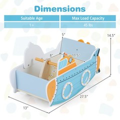 Climbing Toy for Toddlers 1+ Submarine-Themed Wooden Montessori Climbing Set