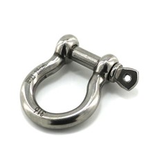 4Pcs 3/8” Bow Shackle Marine Grade 316 Stainless Steel Anchor Shackle D Ring
