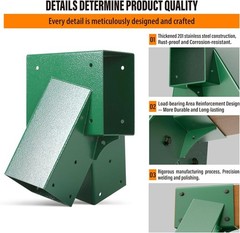 Easy 1-2-3 A-Frame 2 Brackets for Swing Set with All Mounting Hardware, Green