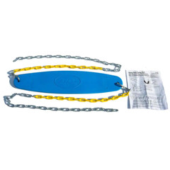 Swing Seat Blue Heavy-Duty Belt with Yellow Chain Child Playset Durable NEW