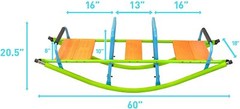 Outdoor Kids Seesaw Plastic Seat Cute Baby Rocker Steel Tube for Kids Age 3+