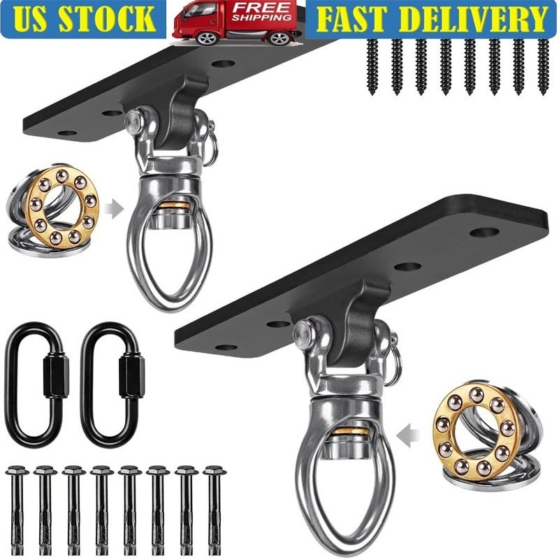 Heavy Duty Swing Hangers 900LB Capacity 360 Rotation Easy Install Metal 2 Pack