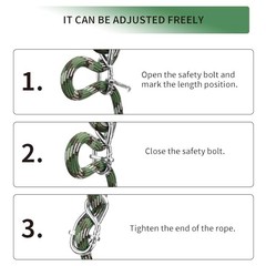 Heavy Duty Tree Swing Ropes Hammock, Adjustable Extendable 3.9ft(47″)of 2