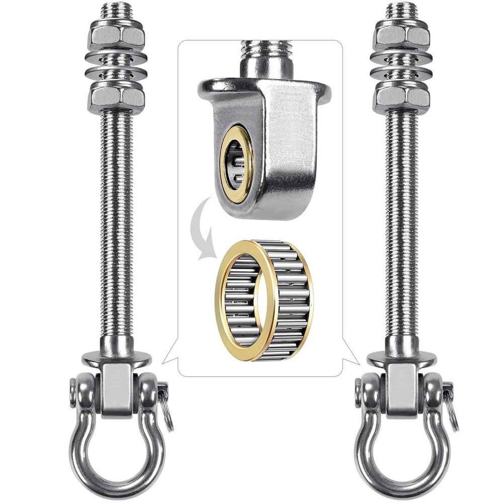 Swing Hangers with Bearing – 2 Pack Stainless Steel 304 Hardware Hooks for Wo…
