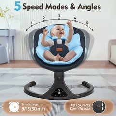 Baby Swing for Infants, Bluetooth Electric Infant Swing with 5 Speed Motions,…