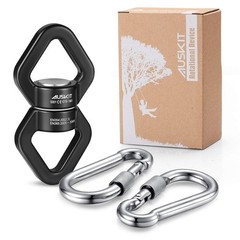 , Black Swing Swivel, 30 KN Safest Rotational Device Hanging Accessory