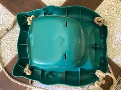Vintage Hedstrom High Back Baby & Toddler Swing – Blueish Green Teddy Bear