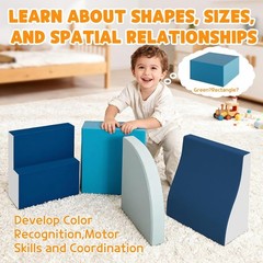 4 Pcs Climbing Toy Set Lightweight Foam Building Blocks for Kids Play Equipment