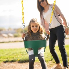 High Back Toddler Bucket Swing Seat with Coated Chains, Heavy Duty Kids Swing Se
