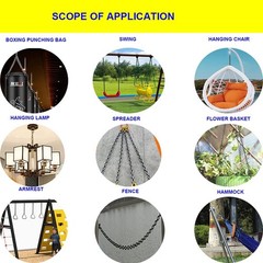 Heavy Duty Spring for Heavy Punching Bags Hanging Chair Hammocks Swing Trapez…