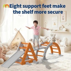 9-in-1 Montessori Pikler Triangle Set with Cushion, Ramp, Arch & Ladder