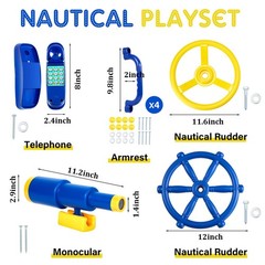 Playground Accessories Backyard Pirate Plastic Ship Playset Plastic Playgroun…
