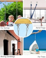 Heavy Duty Swing Hangers Hardware Included-Corrosion Resistant 2 Pack Silver