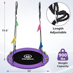 Tree Swing, Saucer Swing for Kids, 900lbs Weight Capacity, with 40 Inch