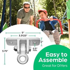Jungle Gym Kingdom Heavy Duty Swing Hangers Playground Porch Yoga Seat Trapeze