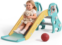 BIERUM 4 in 1 Toddler Slide, Kids Slide for Indoor Outdoor Playground, Slides wi