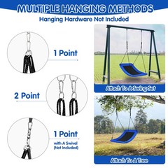 700lb Giant 60″ Platform Tree Swing for Kids and Adults Blue