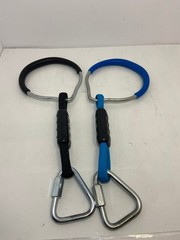 🍉 2 Hanging Ninja Gymnastic Rings Swing Monkey Bars Climbing Ring Jungle Fist