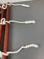 Backyard Discovery Wooden Rope Ladder – 56’ long 24’ wide- Thick White Ropes, Po